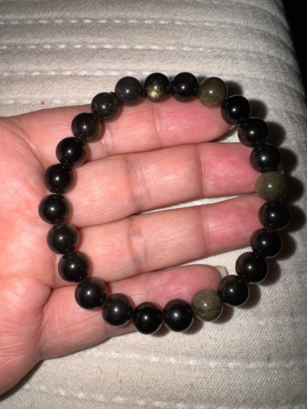 Gold sheen obsidian